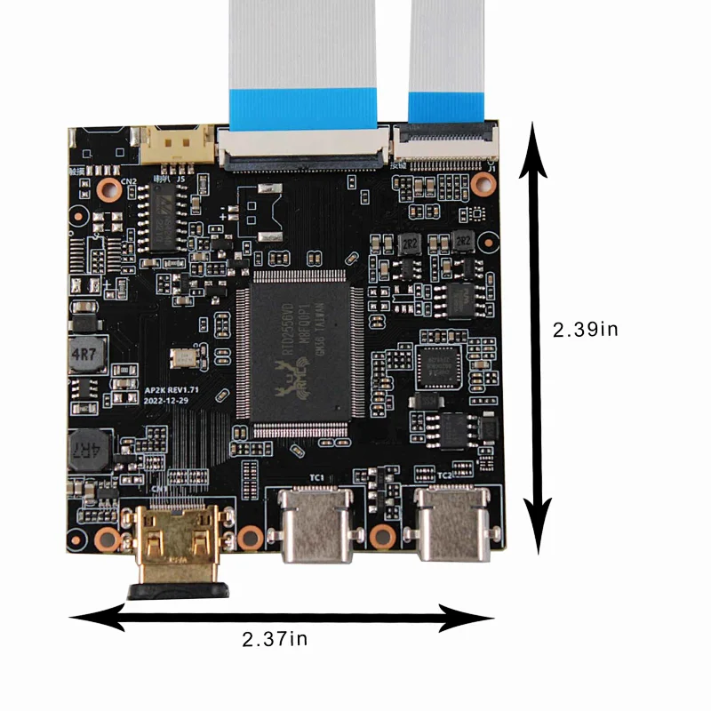 HDMI TYPE-C LCD Controller Board VS-AP2K with 12.3