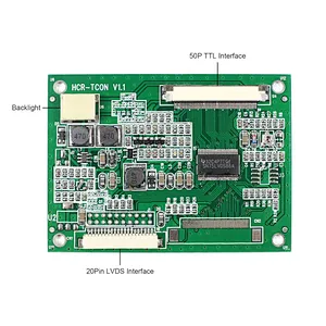 LVDS to TTL Tcon Board For AT065TN14 AT070TN92 EJ080NA AT090TN12 LCD Screen