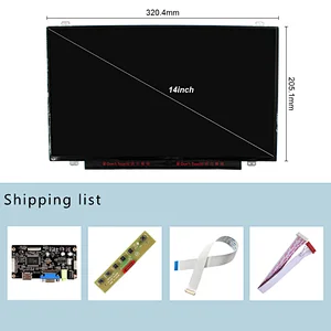 14inch B140XTN03.3 1366x768 LCD Laptop Screen With HDMI VGA LCD Controller Board