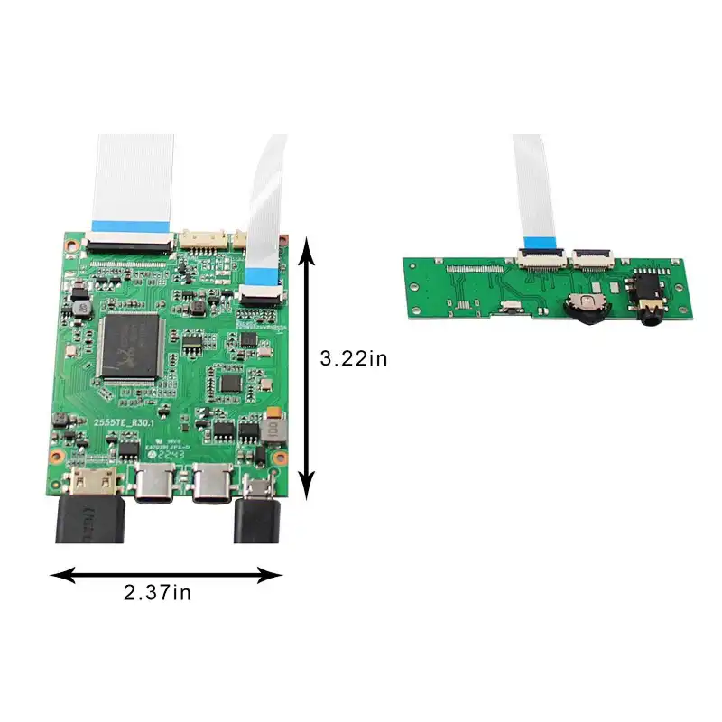 HDMI Type C Control Board Work for 12.6inch 1920x515 NV126B5M-N41 40Pin EDP LCD Screen Type C board for 12.6