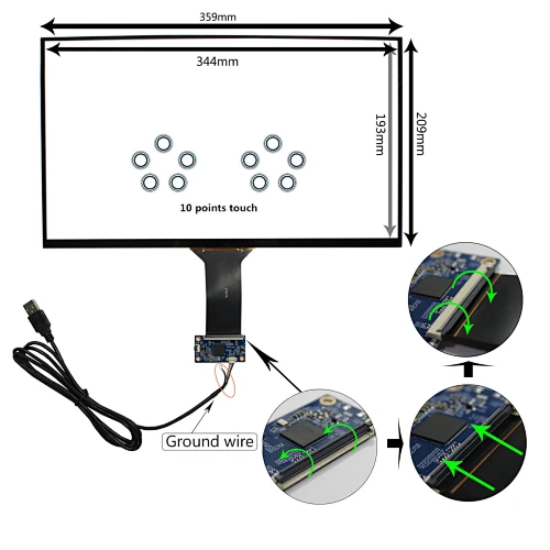 15.6" Capacitive screen 356x208 for 15.6inch 1366x768 1920x1080 LCD Screen Capacitive screen lcd touch screen capacitive capacitive screen 15.6" capacitive touch