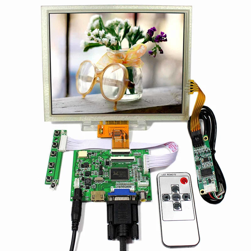 8inch EJ080NA-04C 1024X768 LCD Screen 8inch Touch Panel with HDMI+VGA+2AV LCD Controller Board
