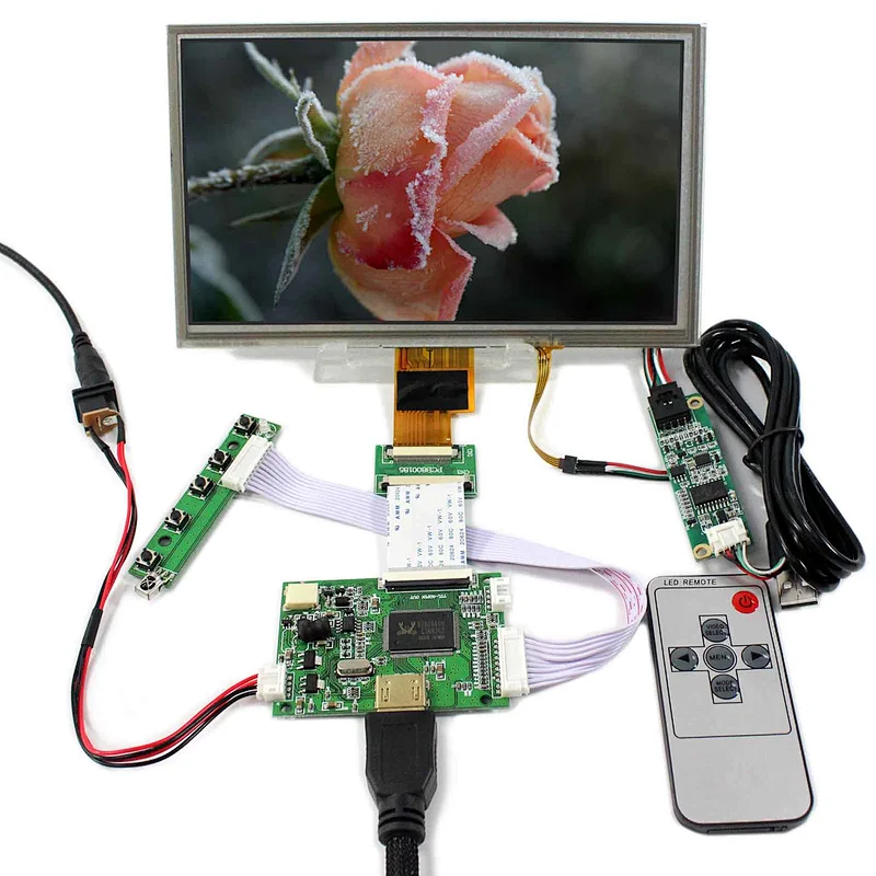 8inch ZJ080NA-08A 1024X600 LCD Screen 8inch Resistive Touch Panel With HDMI LCD Controller Board