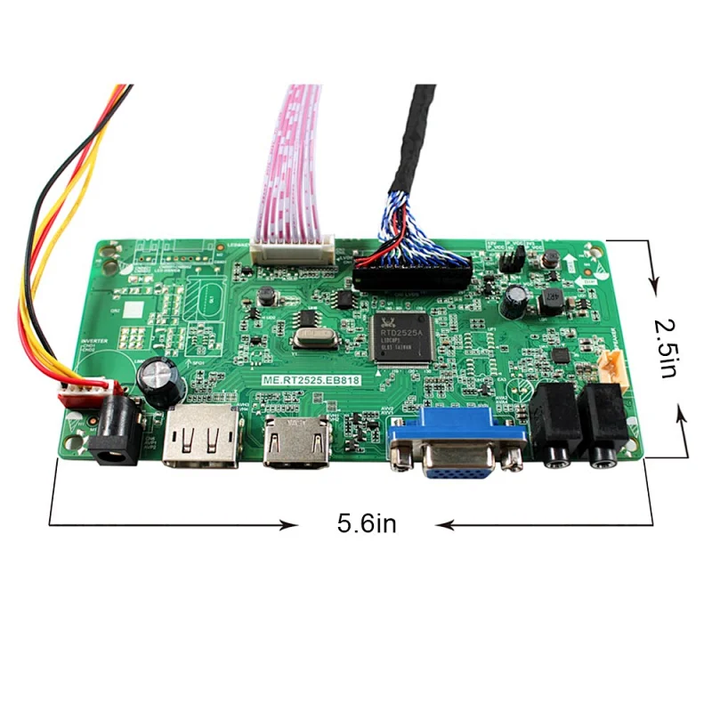 HDMI DP VGA LCD Controller Board RT2525.EB818 for 17-19inch 1280x1024 tft lcd module DP VGA Controller Board for tft lcd HDMI DP board for 1280x1024 lcd DP LCD Controller Board for 17-19inch lcd