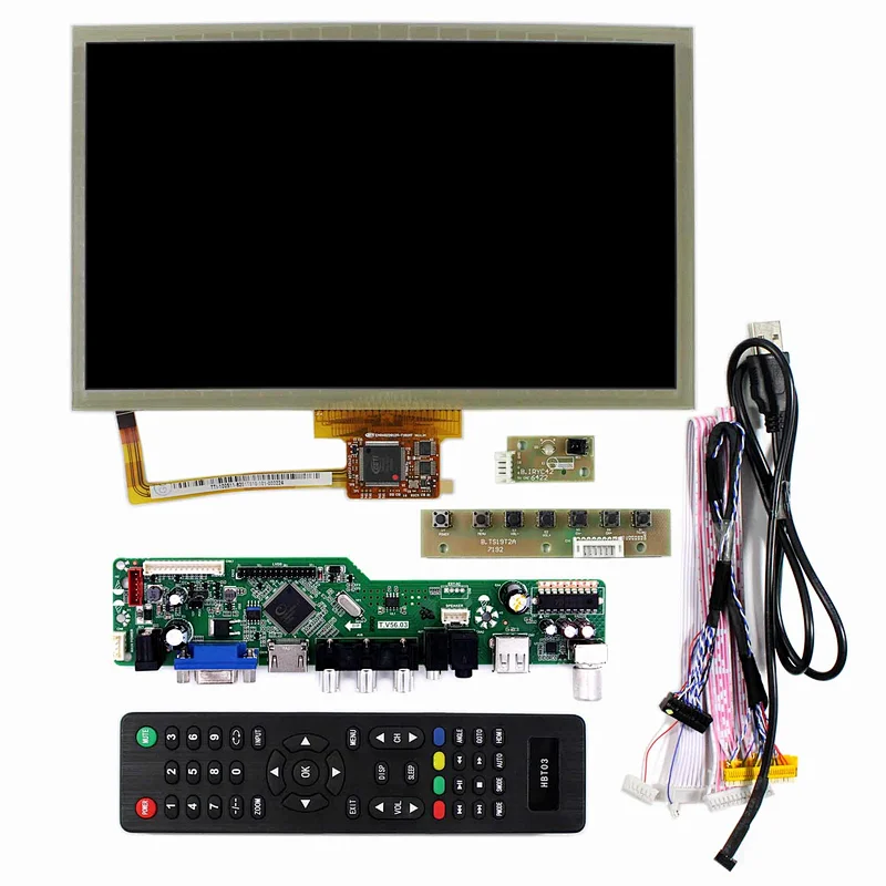 10.2inch HSD100IFW1 CLAA102NA0ACW 1024X600 LCD With Capacitive Touch Panel With HDMI VGA AV USB RF LCD Controller Board