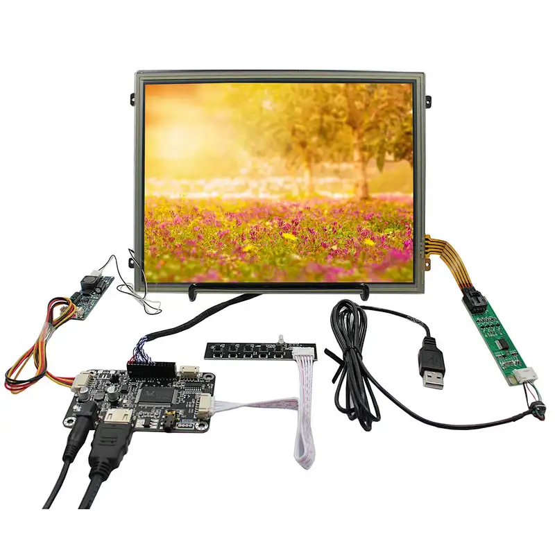 HDMI LCD Controller Board with 10.4inch 1024x768 500nit Resistive Touch LCD Screen