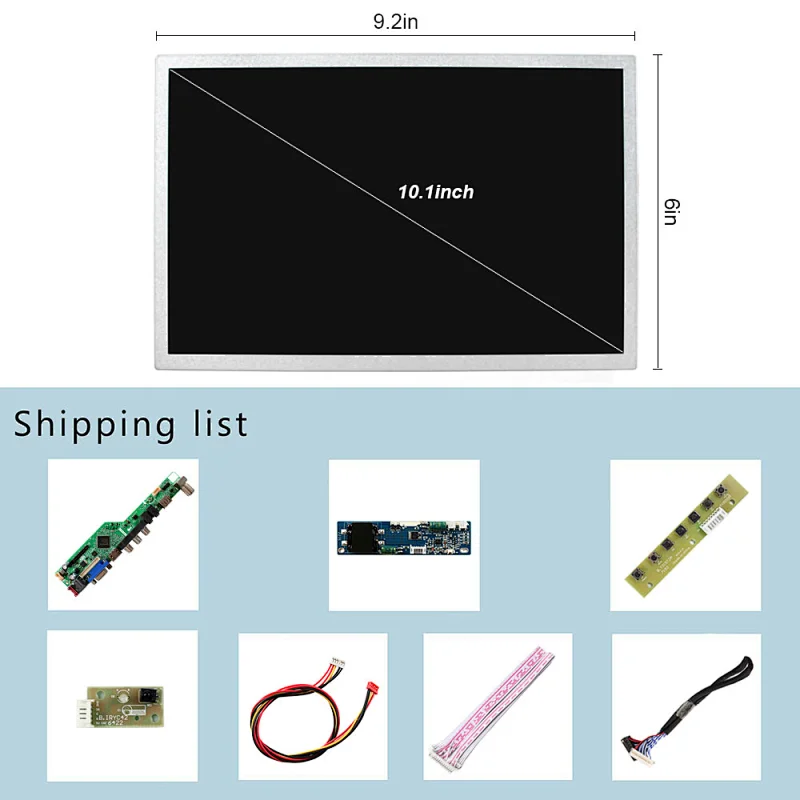 HDMI VGA AV USB RF LCD Board Work for LVDS Interface LCD Screen 10.1