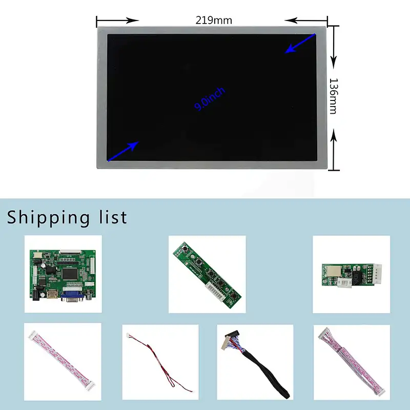 9inch AA090ME01 800X480 TFT-LCD Screen With HDMI VGA 2AV LCD Controller Board 9inch AA090ME01 800X480 9inch AA090ME01 resolution 800x480 pixels lcd screen 800x480 7 tft lcd 800x480 lcd 800x480