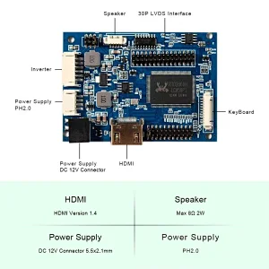 21.5inch M215HJJ-P02 1920x1080 1000nit High Brightness Industrial LCD Screen With HD-MI Audio LCD Controller board