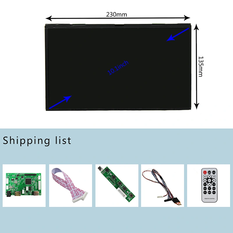 10.1inch B101XAN01.3 1366X768 TFT-LCD Screen With HD-MI LCD Controller Board 10.1inch B101XAN01.3 1366X768 B101XAN01.3 1366X768 B101XAN01.3
