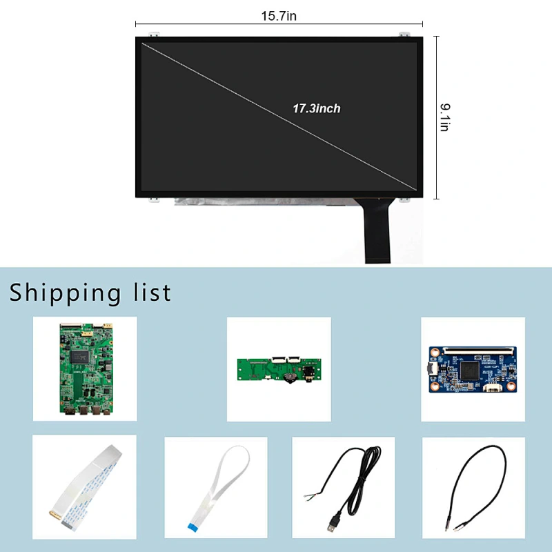 17.3inch 1920X1080 IPS LCD Laptop Screen Capacitive Touch Panel with Type C HDMI LCD Controller Board 17.3inch 1920X1080 laptop capacitive touch screen touch screen panel capacitive N173HCE-E31