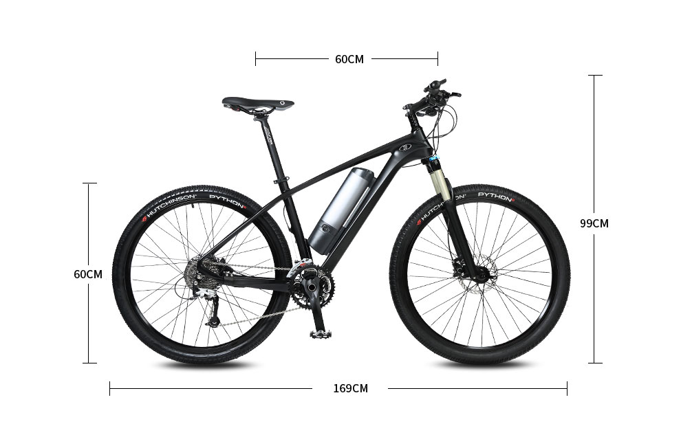 carbon fibre electric mountain bike