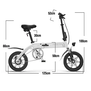 Foldable aluminum alloy electric bike electric bicycle with hidden battery