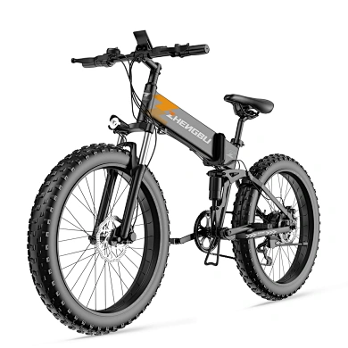 48V 250W 350W 500W 750W 1000W folding full suspension fat tire 26inch electric bike