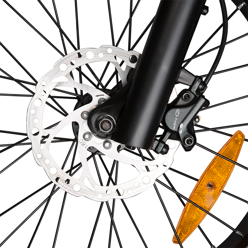 Hydraulic disc brakes and E-ABS brake system.