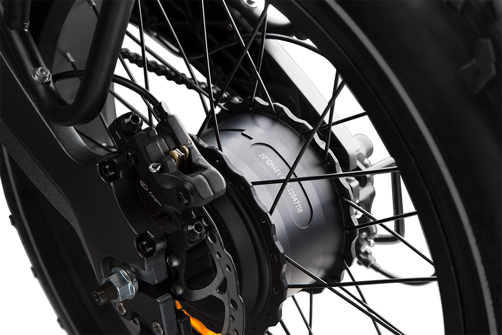 K6F folding electric bike comes with a 1000W 82N/M torque motor,reach 50+km/h.