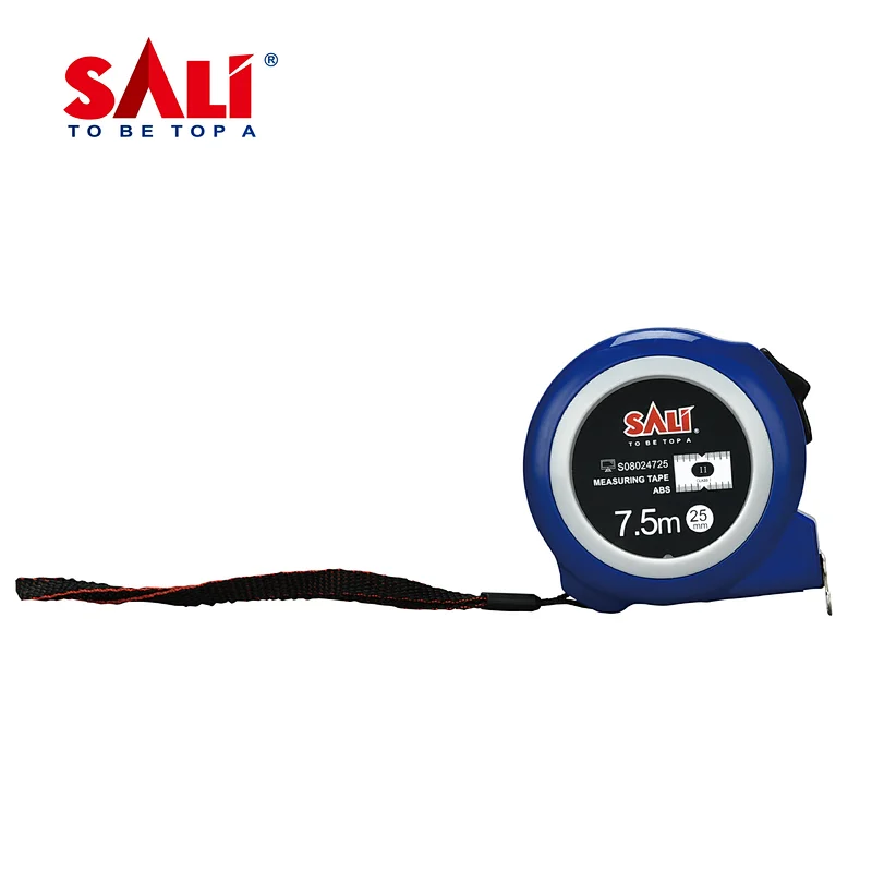 SALI Brand 7.5m*25mm Hardware Tools Portable Retractable 65MN Spring ABS Measuring Tape