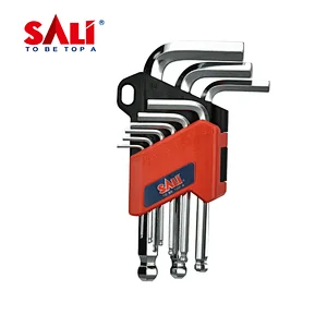 SALI High Quality CR-V 9 pcs Ball End Hex Key Wrench Set