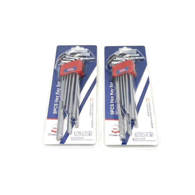 SALI High Quality CR-V 9 pcs Hex Key Wrench Set