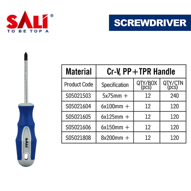 SALI High Quality + - TPP Handle Screwdriver