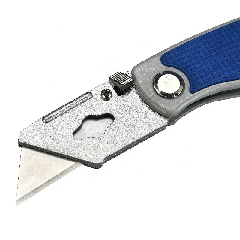 Professional Hardware Cutting Tools Retractable Zinc Alloy Folding Utility Knife