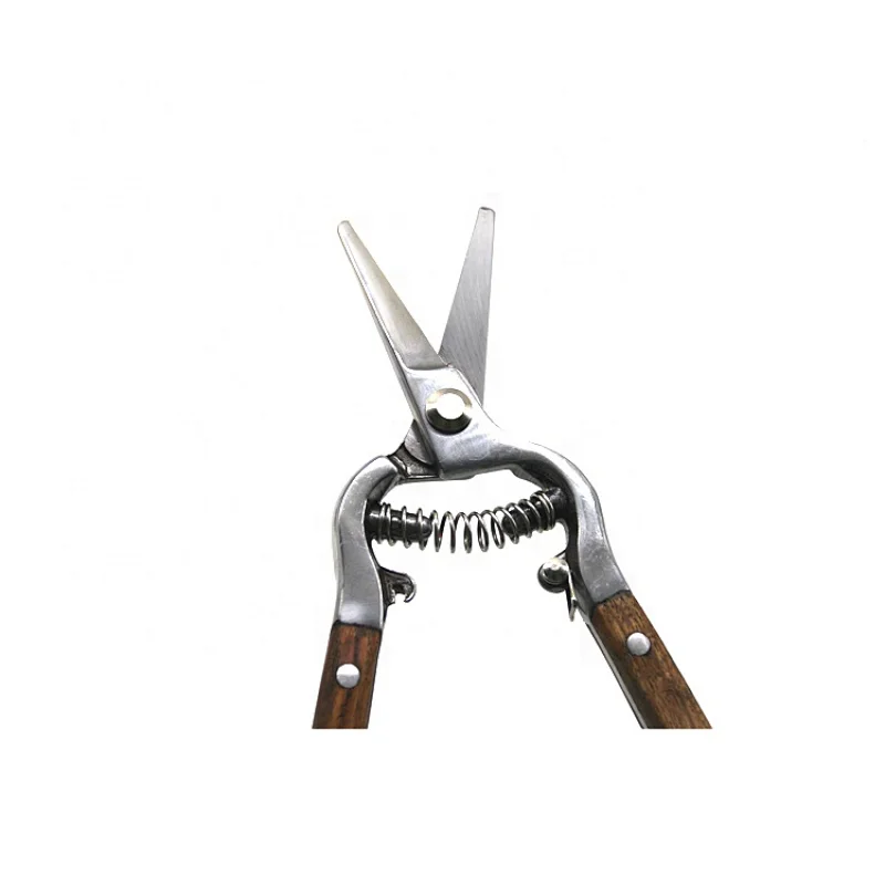 S02032008 8'' HQ Hand Tools classic wooden hand Garden Shears Hand Pruner