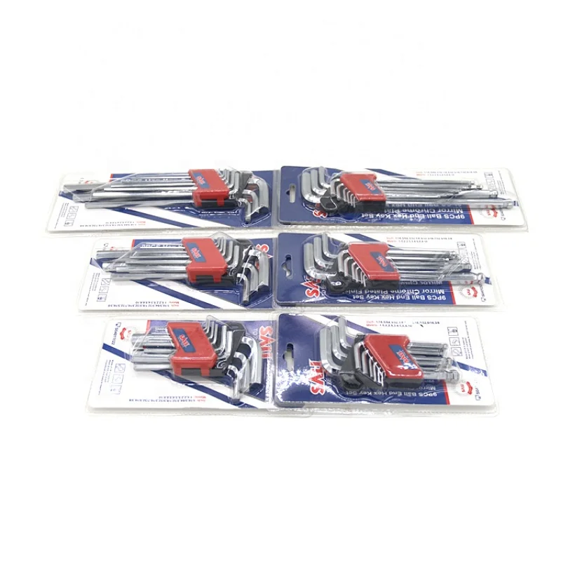SALI High Quality CR-V 9 pcs  Star End Hex Key Wrench Set
