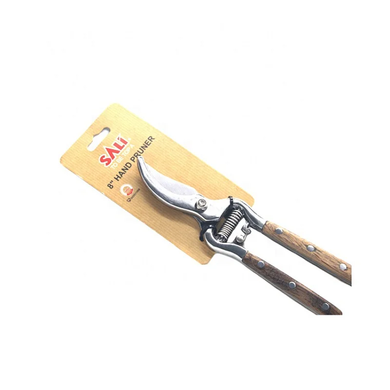 S02031008 8'' Sali Brand Wooden hand Garden Shears Hand Pruner