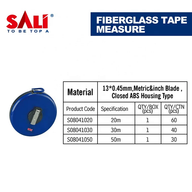 SALI 50M High Impact Resistant ABS Fiberglass Tape Measure