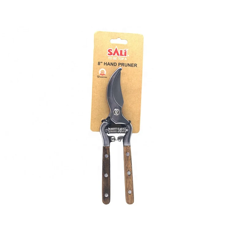 S02031008 8'' Sali Brand Wooden hand Garden Shears Hand Pruner