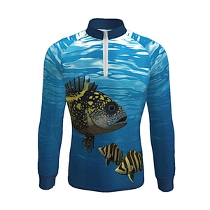 mens long sleeve t shirt wholesale fishing shirt custom polyester fishing jersey fishing clothes