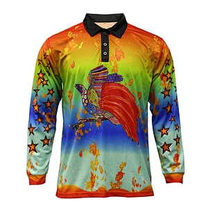Custom Full Sublimation uv fishing shirts sports wear  Men Long Sleeve Fishing Jersey