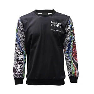 custom fully printed mens hoodies sublimated jumper long sleeves t shirt