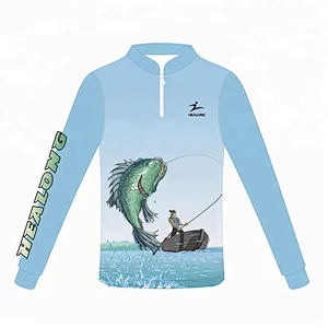 Factory Sale Sublimation Fishing Jersey Custom Color Cheap Fishing Shirt Jersey