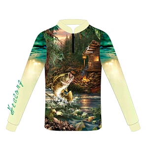 China Factory Cheap Sublimation Fishing Wear Fishing Shirt For Men