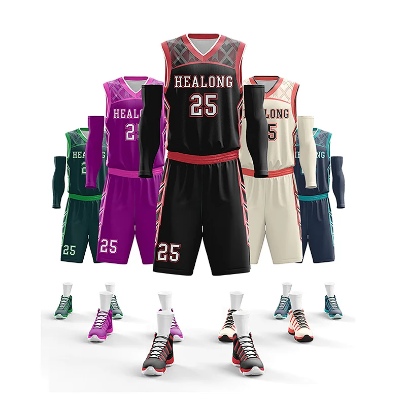 Made-in-China Basketball Jerseys Color Purple Berries Basketball Uniforms Jersey