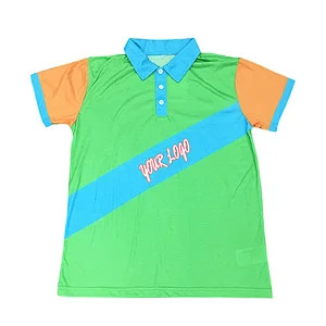 Golf Polo Shirt Polyester Men Striped Polo Shirt