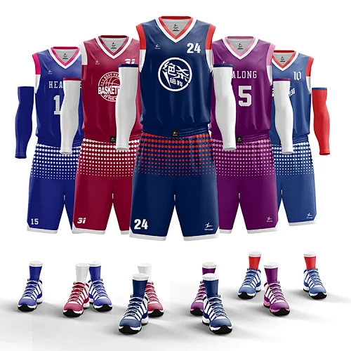 Made-in-China Basketball Jerseys Color Purple Berries Basketball Uniforms Jersey