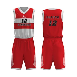 china factory wholesale basketball wear custom color red basketball jersey uniform design 2018