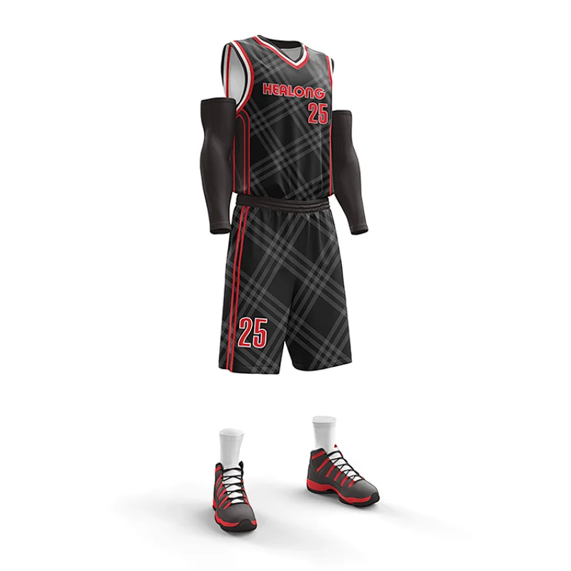 Custom your own basketball jersey new design Gingham Check basketball jersey