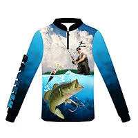 Healong Oem Cheap Fishing Jersey Sublimation Custom Fishing Shirt Clothes