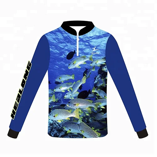 Custom Alibaba Quick Dry Sublimation Kids Fishing Shirt Jersey Wear