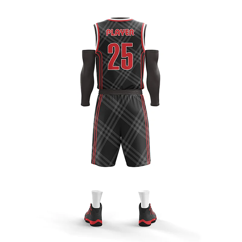 Custom your own basketball jersey new design Gingham Check basketball jersey
