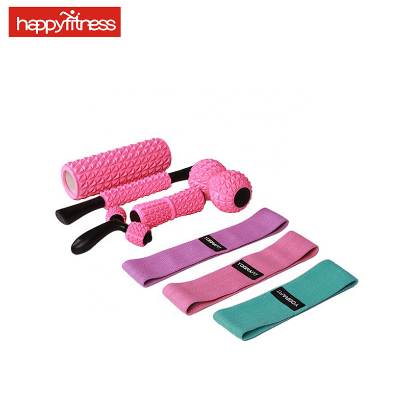 massage stick and resistance bands loop set