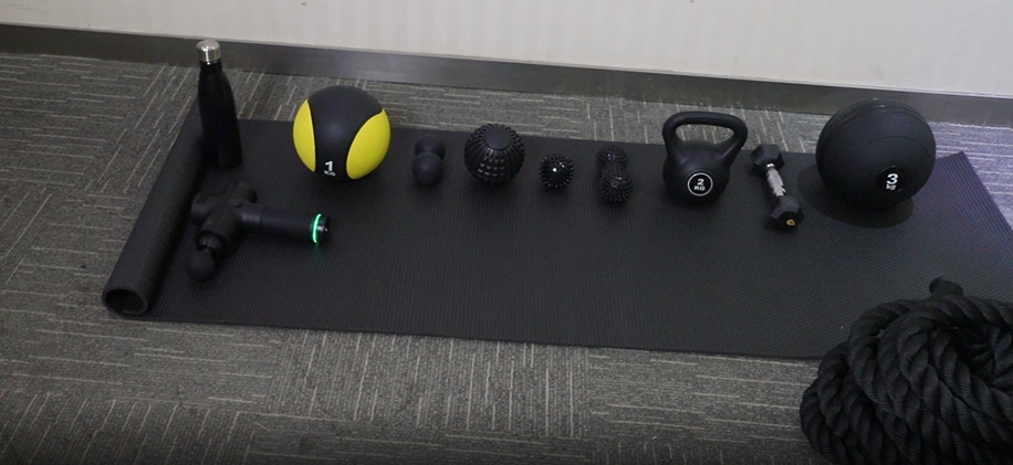 gym equipment set