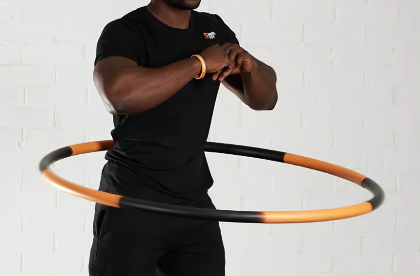 workout with hula hoop