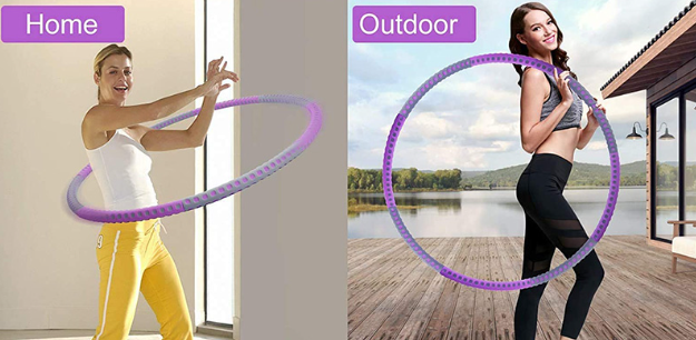 workout with hula hoop
