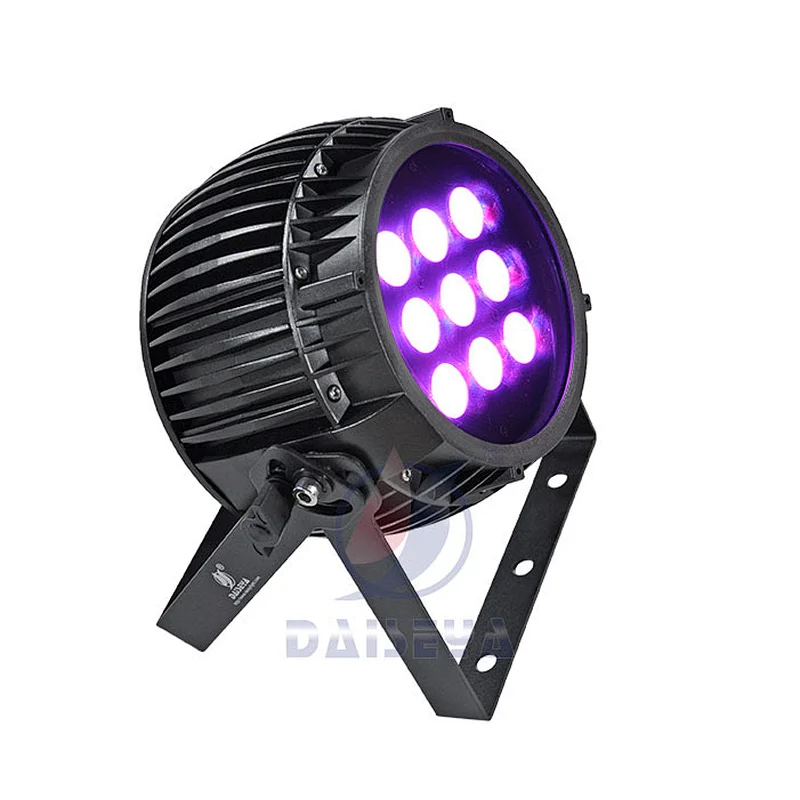 Outdoor concert party show battery powered 9x8w 4in1 flat wireless stage light