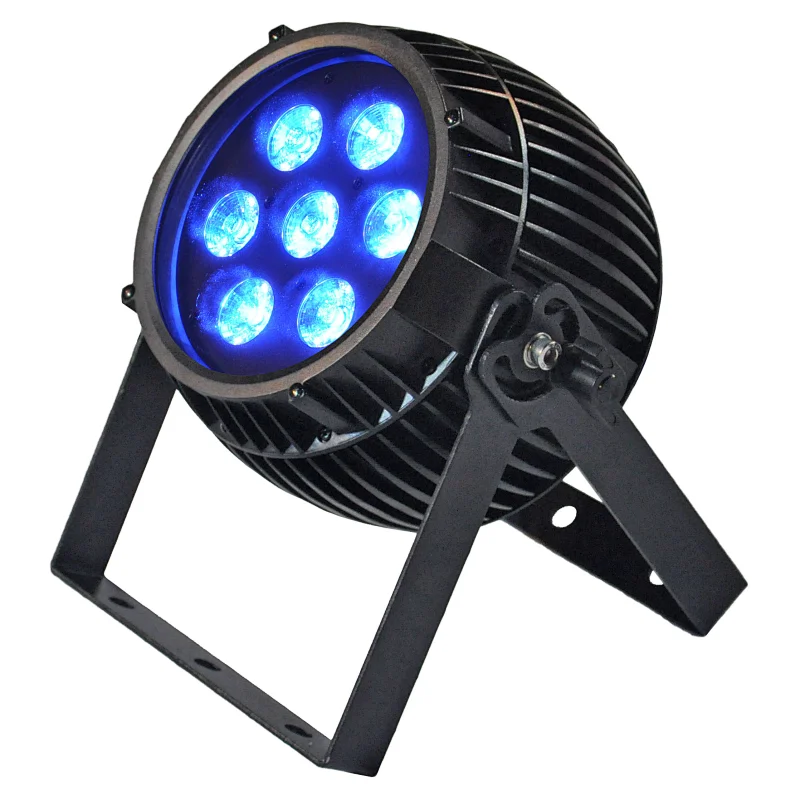 LED rechargeable par can 7pcs*12W RGBWAWUV 6-in-1