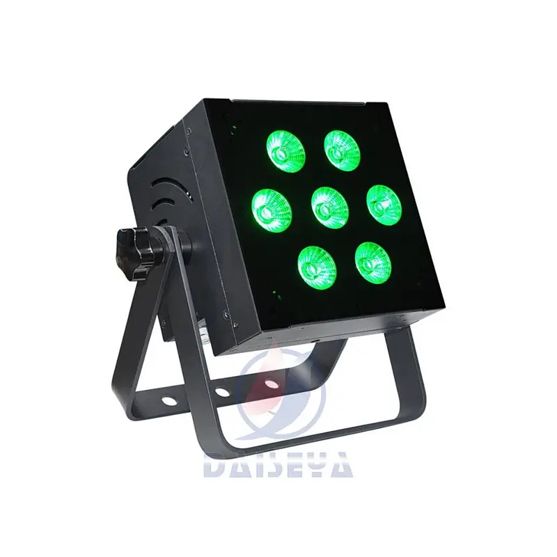 Square shape indoor 6 in 1wireless led par dj lighting with battery